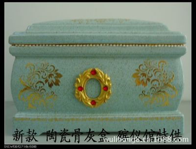 廠家直銷四方陶瓷骨灰盒《新花開富貴》——福州市冠晟工藝品，品質殯葬祭品之選